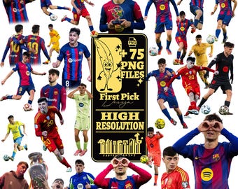 Pedri PNG Clipart: Pedri FC Barcelona Football Designs (75 Files) (Digital Download)