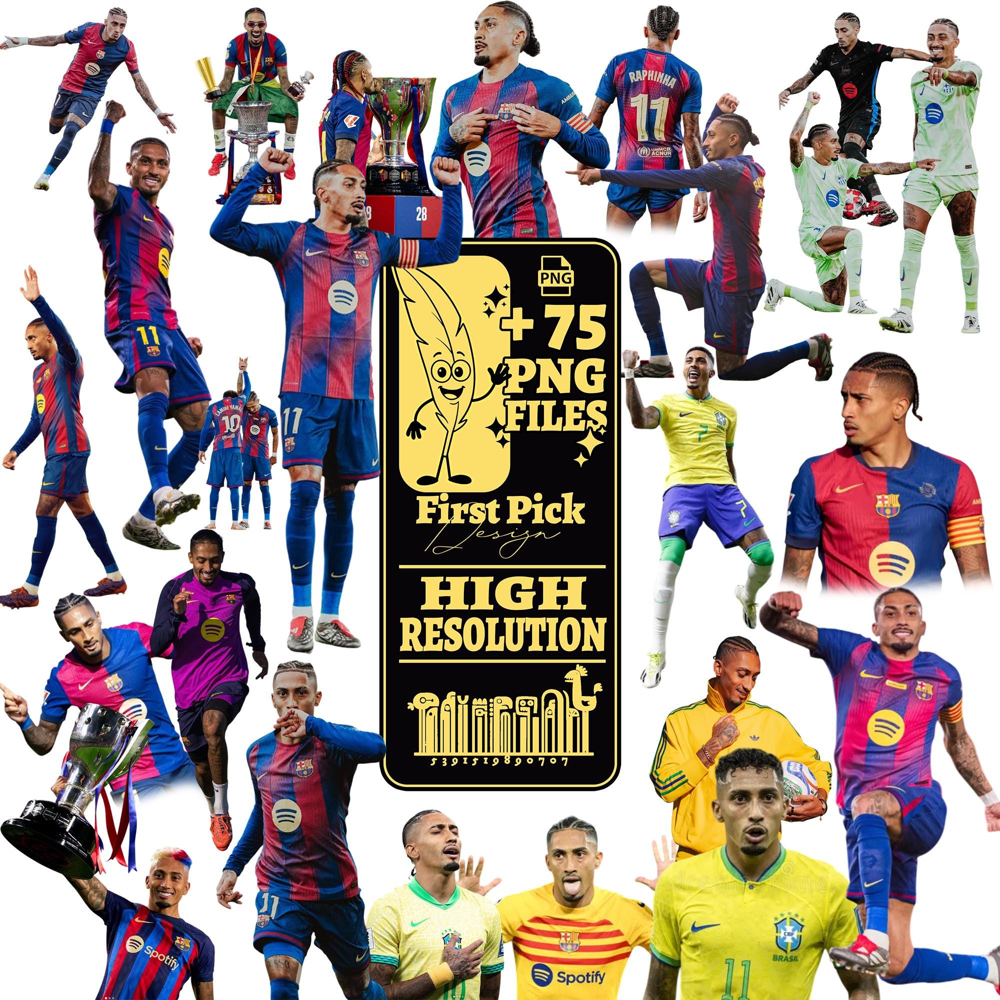 Raphinha PNG Clipart: Raphinha Football Designs (75 Files) (digital ...