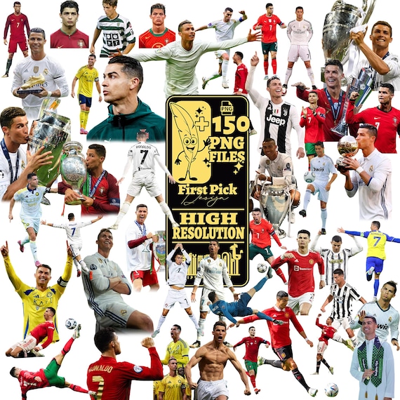 Cristiano Ronaldo PNG Clipart: CR7 Football Designs (151 Files) (Digital Download)
