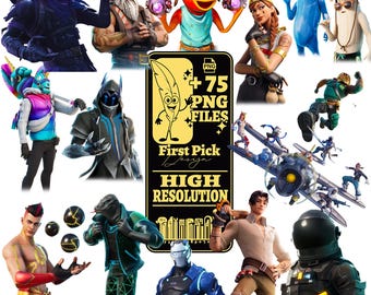 Fort Game PNG, F-Nite Clipart, Llama Icons, Video Game, Birthday Gift, Icons, stickers (Digital Download)