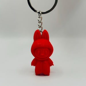 Mini Labubu Keychain – Kawaii Cartoon Figure Keyring Gift, Cute Handmade Labubu Toy Charm for Fans, Collectors, Bags & Accessories