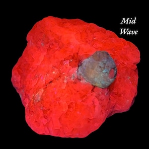 155 Gram Gorgeous Natural Fluorescent Afghanite Crystal On Calcite Specimen _ Afghanistan