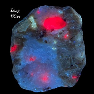 31 Gram Beautiful Natural Fluorescent Ruby Crystal On Matrix Specimen _ Afghanistan