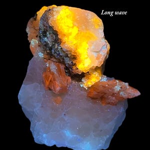 29 Gram Beautiful Natural Rare Fluorescent Afghanite Crystal On Calcite With Mica Specimen _ Afghanistan