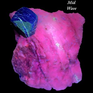 270 Gram Beautiful Natural Fluorescent Lazurite Crystal On Calcite Specimen _ Afghanistan
