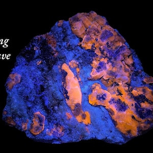 1700 Gram Stunning Natural Fluorescent  Afghanite Crystal On Matrix With Red Calcite & Pyrite Specimen _ Afghanistan