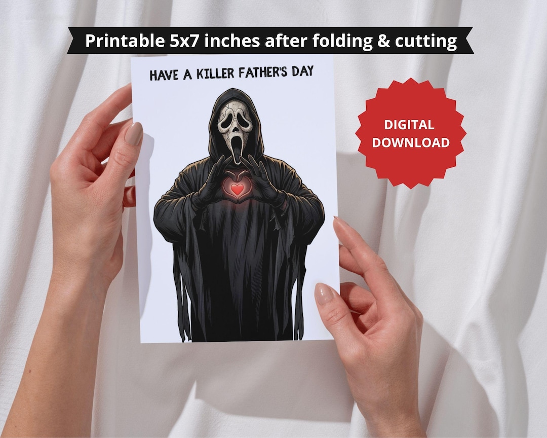 Slasher Dad Father's Day Card I Edgy Horror Comedy Greeting Card I Adult Humor I ...