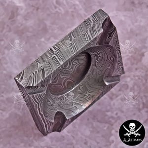 Handmade Damascus Ashtray Ash Collector Accessories Cigar Ash Tray Unique Steel Pipe Multi colour Cigarette Pipe Ashtray Personalized Gift image 6