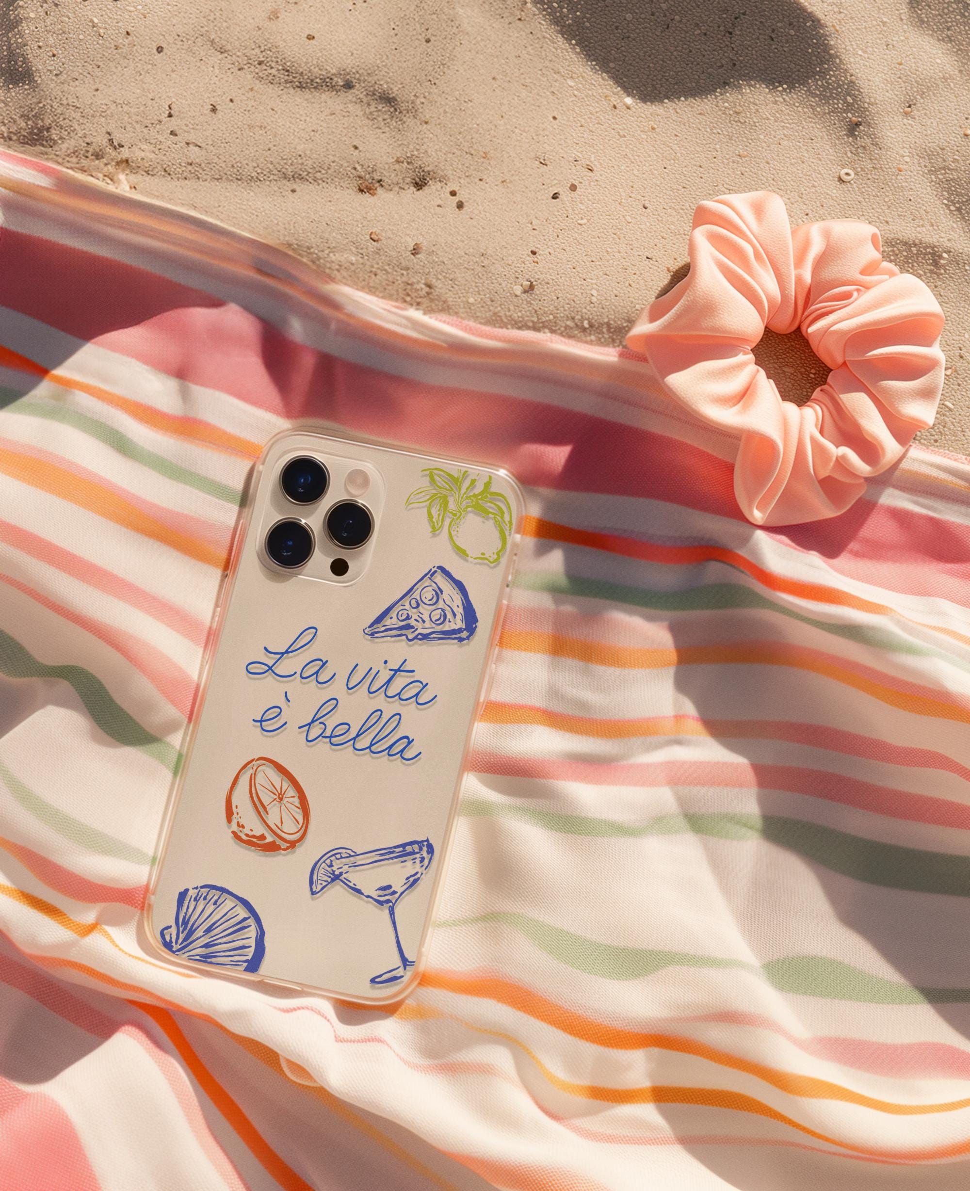 Italiaanse telefoonhoesje, iPhone 13, 14, 15, 16 Pro Max Plus telefoonhoesje & Samsung Galaxy S23, S24, S25 telefoonhoesje, Italiaans design, zomer, vakantie