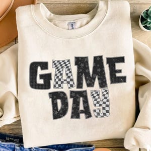 Gameday PNG, Retro Football png, Football Mom png, Football Shirt Png, Checkered Star Football shirt sublimation, Game Day Digital Download