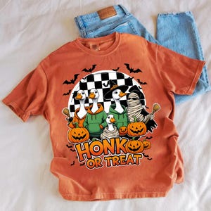 Honk or Treat Halloween Goose PNG, Cute Goose Witchy Halloween Png Design, Fall Shirt Png, Spooky Goose png, Halloween Sublimation Png