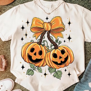 Pumpkin Cherries Autumn Girly png, Halloween Pumpkin png, Fall pumpkin png, Pumpkin Cheeries Coquette Png, Fall png, Girly png