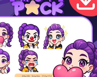 Rumi Kpop Demon Hunters Twitch Emotes Pack | Cute Chibi VTuber Emote | Kick | Subtitle Emotes | Anime Emote | Stream PNG | Stream Assets