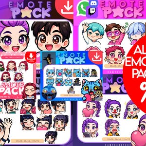 Kpop Demon Hunters FULL 37 Emotes BIGGEST Pack | Cute Chibi VTuber Emote | Kick Twitch | Emotes | Anime Emote | Stream PNG | Stream Assets