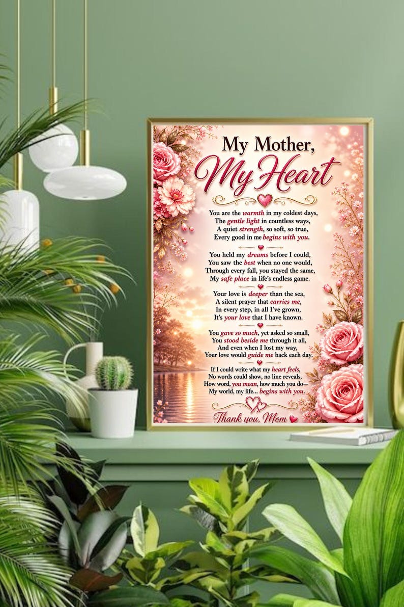  Poem for Mom, Mother's Day Wall Art, Greeting Card (digital Download Bildidee 