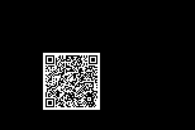 May include: A QR code, a square-shaped barcode, is displayed against a black background. The code is composed of a pattern of black and white squares, designed for scanning by a digital device.