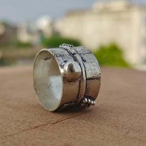 Bold Statement Ring 925 Sterling Silver, Boho Cocktail Ring, Handmade Designer Jewelry, Artisan Women’s Fashion Ring