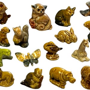 Vintage Wade Whimsies: Miniature Ceramic Animal Figurine, 1980s England
