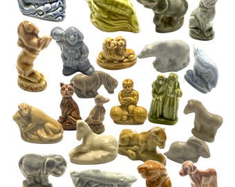 Vintage Wade Whimsies Figurines, Mini Ceramics, UK Pottery Animal