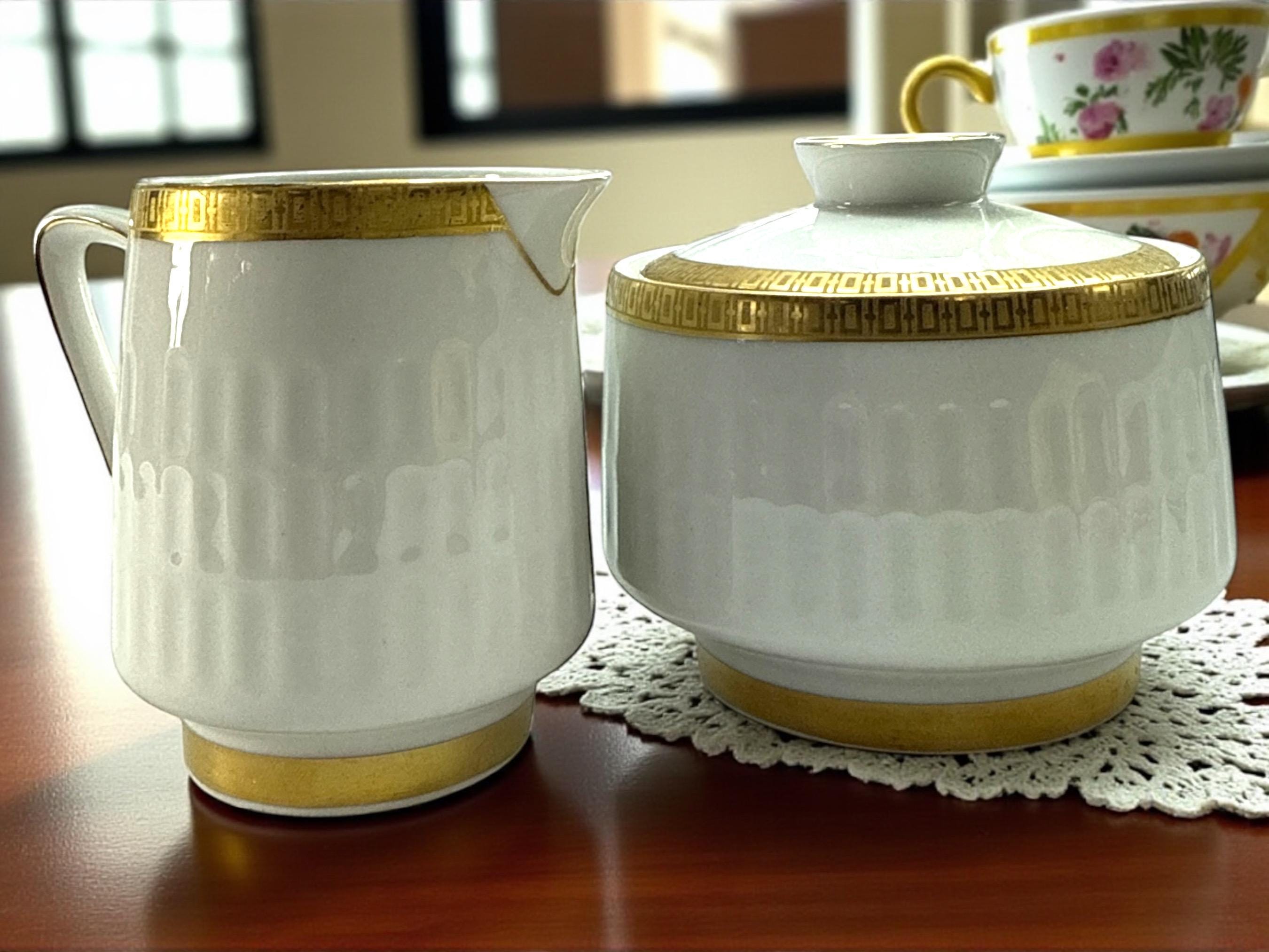 Service De Café/thé P.T. Bavaria Tirschenreuth - Cafetière, Théière, Sucre Et Lait