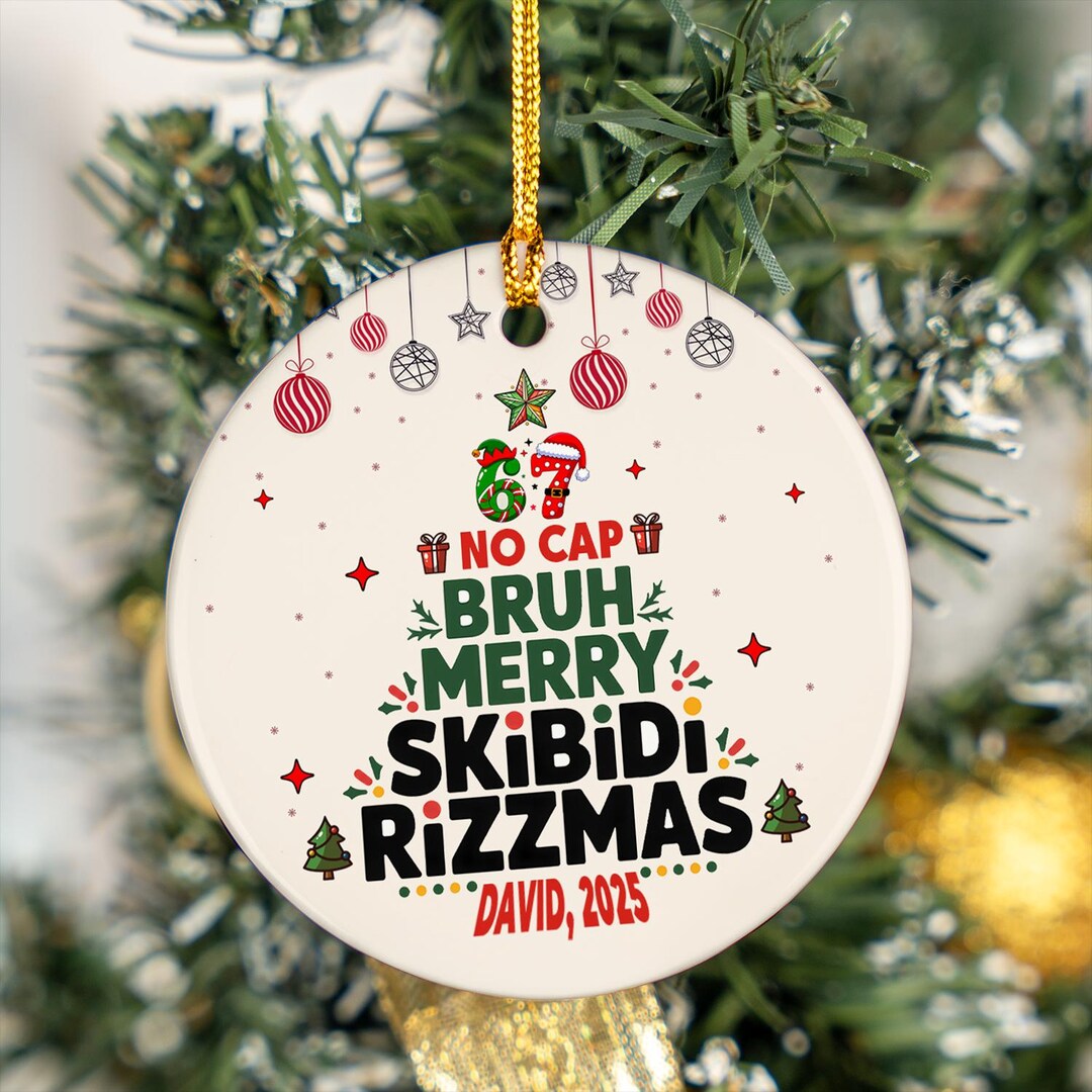 Ornament Rizz Custom Gen Z Teen Slang Christmas Ornament, Skibidi Ohio Rizz Sigma ...