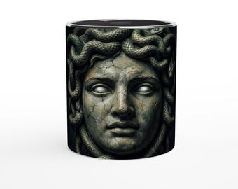 Tasse à café Medusa - Tasse en céramique de la mythologie grecque foncée