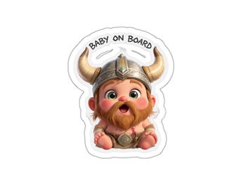 Baby Viking On Board Sticker | Car Decal, Laptop Sticker