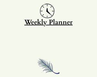 Minimalist Weekly Planner | To-Do List | A4 PDF Printable