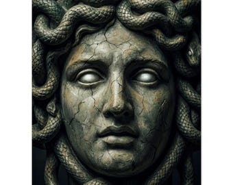 Medusa Wall Art Poster – Dark Greek Mythology Print