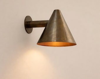 Modern Brass Wall Sconce, Minimalistic Wall Light Fixture, Italian Style