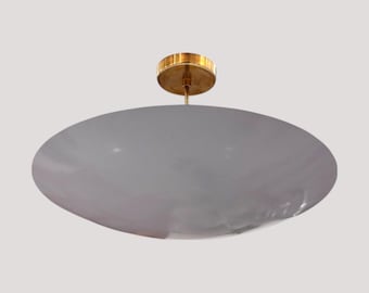 6 Light Handmade Brass Flush Mount Ceiling Lighting : Brass Sputnik Chandelier