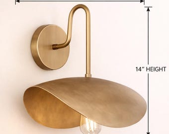 Moderne koperen wandkandelaar – Minimalistische gouden wandlamp