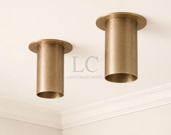 Mid Century Modern Brass Spotlight : Ceiling Spot Light, Elegant Flush Mount Light