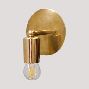 Handmade Brass Wall Sconce: Mid-Century Modern Light Fixture