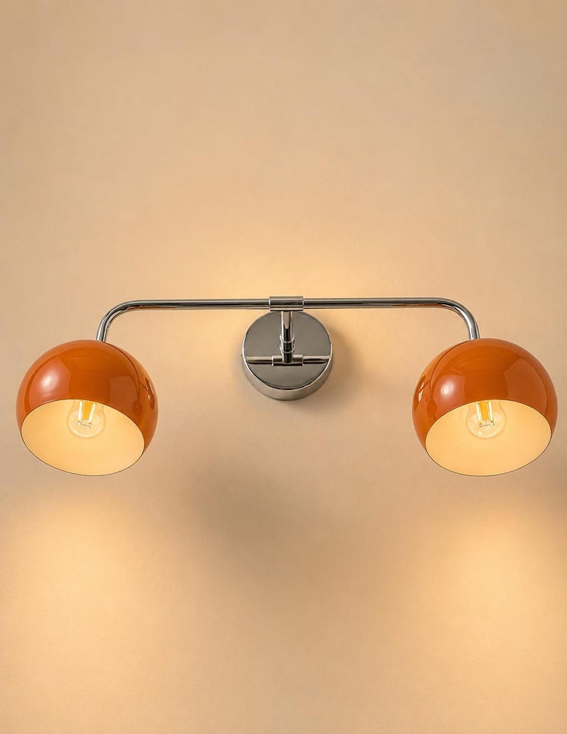 double wall sconce
brass vanity light
modern wall fixture
dual arm wall light
bathroom wall light
mid century light
vanity light brass
minimalist light
wall light fixture
home decor light
luxury wall light
orange Wall Light
Orange Sconce
vanity wall sconce, wall mounted sconce, flush mount sconce, bathroom Bedroom wall Sconce, Dome Shade Light, Double Arm Sconce, Reading Light, Wall Fixture Lamp, Italian wall Sconce, hallway Wall Sconce, Double Arm Fixture, Brass Wall Sconce, Modern Wall Lamp
