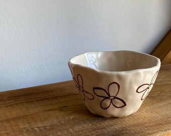 Handmade Floral Ceramic Mug: Coffee Cup, Espresso Cup