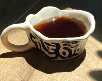 Handmade Ceramic Coffee Mug Unique Stoneware Espresso Cup