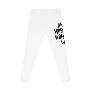 Anti Wrestling Club Women&#39;s Casual Leggings, Stylish Workout Pants, Fun Gift for Fitness Lovers, Graphic Leggings, Athletic Apparel