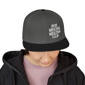 Stylish Snapback Hat for Anti Wrestling Club, Trendy Cap, Streetwear, Unique Gift, Embroidered Hat, Cool Accessory