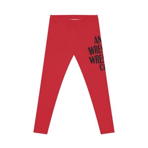 Bold Anti Wrestling Leggings, Women&#39;s Fitness Leggings, Casual Workout Pants, Athleisure Wear, Gift for Sports Lovers