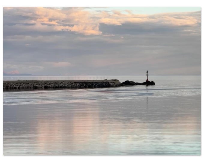 Reflective Harbor at Sunrise Print Invites You to Inhale and Exhale