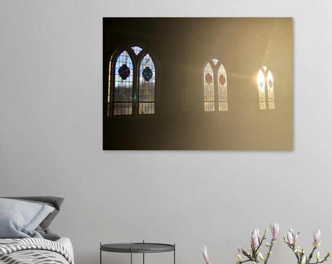 Stained Glass Windows Print Invites You to Be Still and Breathe