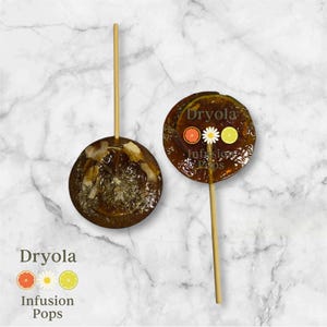 Ginger Lime Honey Tea Lollipops - Chamomile Infusion - Cold Relief Pops - Handmade Herbal Tea Gift - set of 4 - Dryola