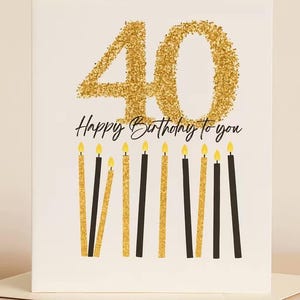 Cartão de aniversário de 40 anos