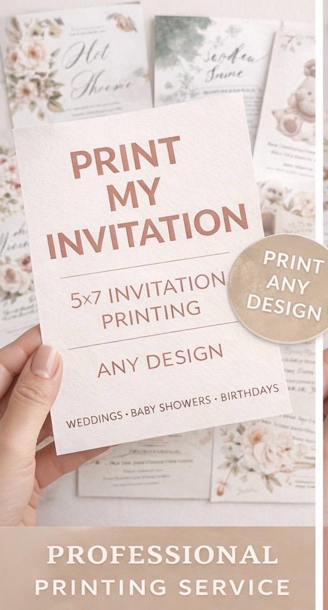 Invitation Printing Service - Print Your Canva or Etsy Invitations ...