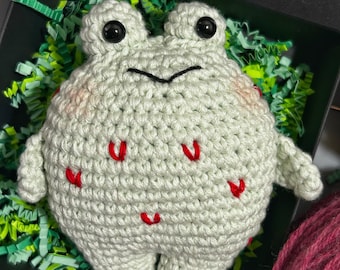 Crochet Frog Plush | Handmade Amigurumi Kawaii Frog Decor