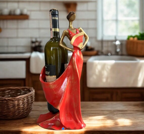 Red Lady Wine Bottle Holder, Elegant Woman Statue, Gold Red Sculpture, Modern Wine Rack, Luxury Gift for Home & Bar Decor - Etsy Red Lady Wine Bottle Holder, Elegant Woman Statue, Gold Red Sculpture, Modern Wine Rack, Luxury Gift for Home & Bar Decor - Etsy