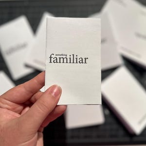 something familiar— one page poetry zine