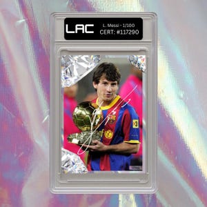 Lionel Messi Signed Autograph Card Print Signature Football Gift