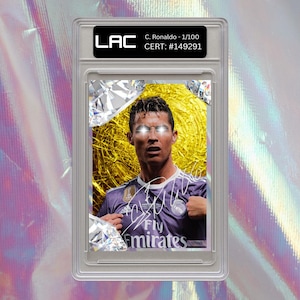 Cristiano Ronaldo Signed Autograph Card Print Signature Football Gift
